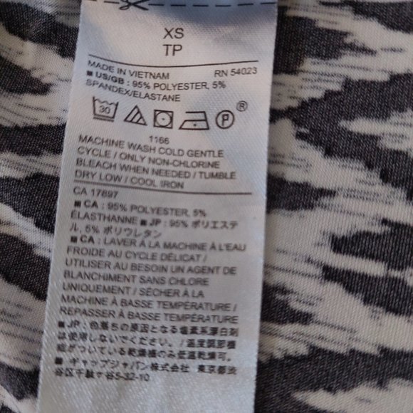 Banana Republic Black and White V-Neck Wrap Belted Boho Dress, Size XS - Picture 10 of 10